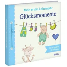 Media Verlag Babyalbum: Mein erstes Lebensjahr - Glücksmomente. Blau