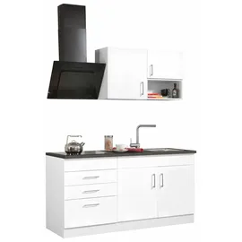 kochstation Küchenzeile KS-Haiti 160 cm weiß