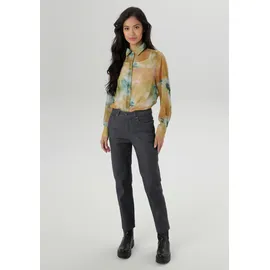 Aniston SELECTED Straight-Jeans in anthra-meliert | Gr.: 38