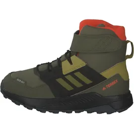 Adidas Terrex Trailmaker High Cold.RDY Hiking Shoes Wanderschuhe, Focus Olive/Pulse Olive/Orange, 33 EU