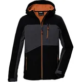 KILLTEC Jungen Softshelljacke/Outdoorjacke mit Kapuze KOW 367 BYS SFTSHLL JCKT, schwarz, 140, 42198-000