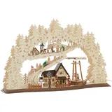 Home Affaire LED Lichterbogen Schwibbogen 3D Winterkinder 8 Figuren und Pyramide