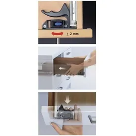 Hettich Vollauszugssystem Quadro V6 Silent System 550 mm Stahl verzinkt