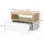 Vicco Nachtschrank Urbano 45 x 28 x 28 cm Braun/Weiß
