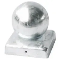 Pfostenkappe "Kugel", Stahl verzinkt, für 90x90 mm Pfosten
