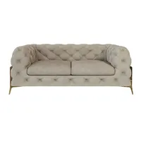 S-STYLE Chesterfield Einzelsofa  Natalie ¦ creme ¦ Maße (cm): B: 185 H: 75