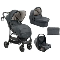 KIKKABOO Kombikinderwagen 3 in 1 Selina Autositz Adapter Babywanne