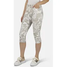 Stooker Tahiti Print Capri Slim Fit 7/8-Hose Beige 42W / 21L