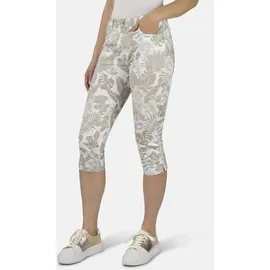 Stooker Tahiti Print Capri Slim Fit 7/8-Hose Beige 42W / 21L