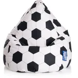 Sitting Point BeanBag Fussball XL weiß/schwarz