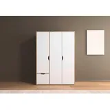 Rauch Drehtürenschrank NARAI 140 x 194 x 53 cm Braun/Weiß