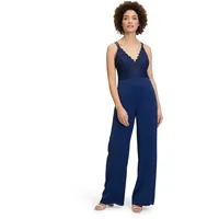 Vera Mont Overall "Damen mit Spitze", Damen, Gr. 34, Normalgrößen, blau (festival blau), Obermaterial: 100% Polyester. Futter: 100% Polyester, festlich, tailliert, V-Ausschnitt, Overalls Overall, Spitze