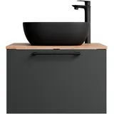 Planetmöbel Waschtischunterschrank Astra 60 cm gold eiche / anthrazit