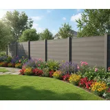prestige home Sichtschutzelement WPC 8,9 m Anthrazit 5 St.