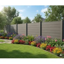 prestige home Sichtschutzelement WPC 8,9 m Anthrazit 5 St.