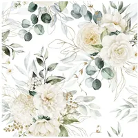Ambiente Home IHR Serviette Eucalyptus and Roses 33x33cm Serviettentechnik