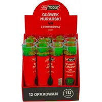 Awtools Mauerwerksstift 4H Grün für Stein/Ziegel, 10 Stück