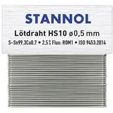 Stannol HS10 Lötzinn, bleifrei bleifrei Sn99,3Cu0,7 10g 0.5mm
