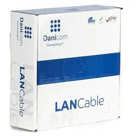danicom CAT6 S/FTP 50m auf Spule gewickelt flexibel grau CCA,