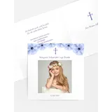 Dankeskarten zur Kommunion selbst gestalten mit Spruch und Fotos im Onlinedesigner bei Meine-Kartenmanufaktur.de