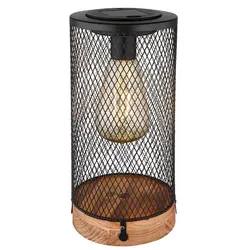 Solarleuchte Holz Natur, 1Xled Solarleuchte Holz Naturfarben, Led