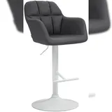 CLP Barhocker Natoma Kunstleder schwarz/Metall matt weiss
