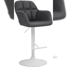 CLP Barhocker Natoma Kunstleder schwarz/Metall matt weiss