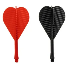 KARELLA Ersatzflights Softdarts 50 St. mit 2BA Gewinde, rot, Schwarz