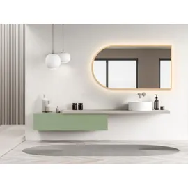 PonteSino HOKO LED Badspiegel Bogen 50x90/90x50 cm / Gold