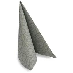 Hypafol Airlaid Motiv-Serviette Roses grau | 100St. | 40x40cm | für Gastronomie und Zuhause | hochwertiges Material