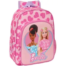 Safta Barbie Love Schulrucksack für Kinder, Kinderrucksack, anpassbar an Kinderwagen, ideal für Kinder im Schulalter, bequem und vielseitig, Qualität und Widerstandsfähigkeit, 26 x 11 x 34 cm, Rosa