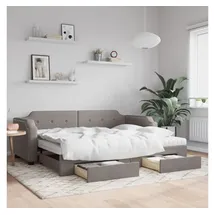 vidaXL Tagesbett 90 x 200 cm Taupe