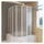 vidaXL Duschwand 140 x 168 cm 7 Paneele Faltbar mit Handtuchhalter