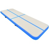 vidaXL Aufblasbare Gymnastikmatte mit Pumpe 400x100x20 cm PVC Blau