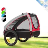 Klarfit - Fahrradanhänger für Hunde, 600D Hunde Fahrradanhänger Klappbar, Hundeanhänger für Fahrrad mit Reflektoren, Warnflagge & Sicherheitsleine,