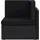 vidaXL Polyrattan Loungesofa 4-tlg. schwarz inkl. Kissen 3067132