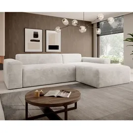 Juskys Sofa in L-Form Vals rechts Beige