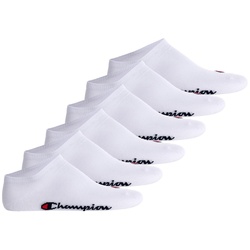 Champion Unisex Sneaker Socken, 6er Pack - Sneaker Socken Basic, Logo Weiß EU 39-42