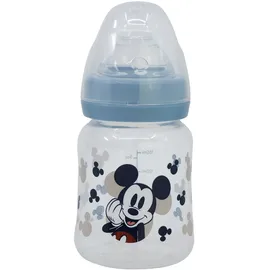 Stor WEITHALS-BABYFLASCHE 150 ML SILIKONSAUGER 3 POSITIONEN MICKEY MOUSE FULL OF SMILES