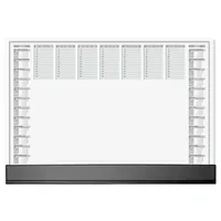 Sigel H6365 Papier-Schreibtischunterlage mit Schutzleiste DIN A2, Kalender 2026 2027, 40 Blatt, Schreibunterlage aus nachhaltigem Papier