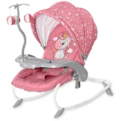 Lorelli Baby Rocker, Babywippe DREAM TIME Mobile, Tisch, Sonnendach, verstellbar pink