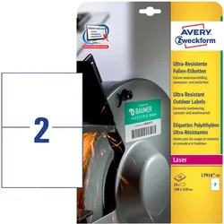 Avery Zweckform Avery L7916-10 - Polyethylen (PE) - permanenter Klebstoff - weiß