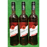 (6€/l) 3x Rotwild Dornfelder rose`lieblich  0,75l Rotwein Deutschland