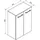 Fackelmann B.style Midischrank 60,2 x 82,6 x 32 cm Sandeiche/Weiß