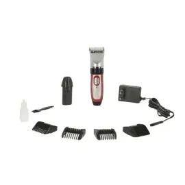 Clipster Akkuschermaschine Sonic Rot/Schwarz 4 Aufsteckkämme