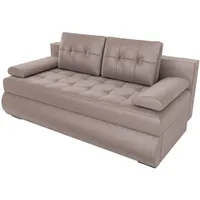 BROMARKT Schlafsofa Gandia - Sofa mit Schlaffunktion und Bettkasten, Bettsofa, Couchgarnitur, Couch, Sofagarnitur, Bett (h85 x t99 x b200 cm, Kronos 27 Hellrosa)