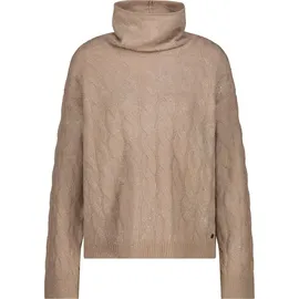 Monari Pullover mit Glitzerdruck Milk Chocolate - 44 - 44