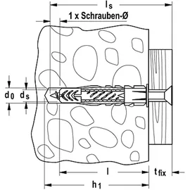 Fischer Universaldübel UX 6 x 50 R 100 Stück