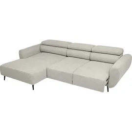 werk2 Ecksofa WERK2 "Alisson, mit elektrischer Sitztiefenverstellung, L-Form, Breite 277 cm", silber, B:277cm H:76cm T:174cm, 92% Polyester, 8% Nylon, Sofas, Ecksofa, Alisson – flexibler Komfort mit modernem Design und smarten Details.