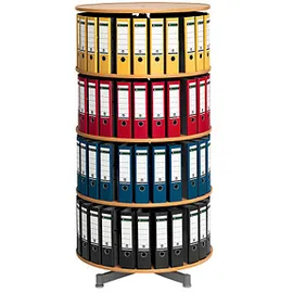REEF Ordnerdrehsäule buche bis zu 96 Ordner, Komplett drehbar, H: 158,0 cm